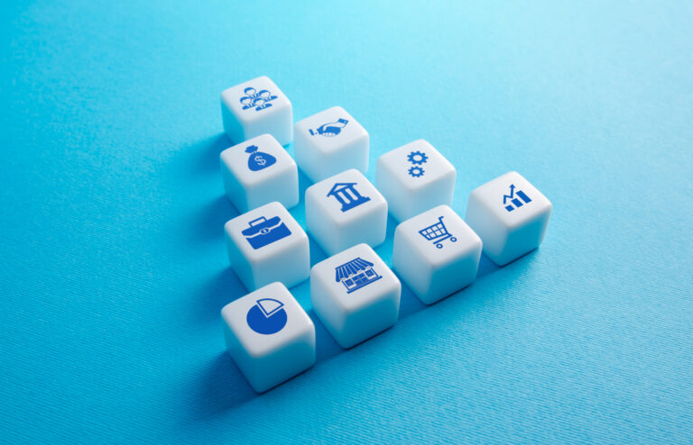 Business capability building blocks representing different sales transformation elements